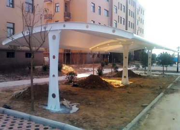 膜結構電車棚 膜結構電車棚